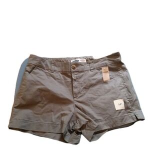 Old Navy Gray Blank Slate Cotton Everyday‎ Shorts Size 12 NWT